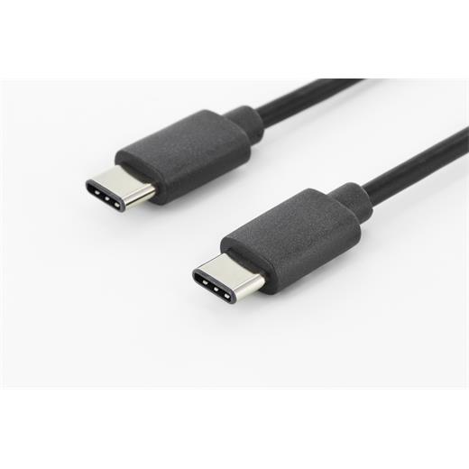 Ak-300138-010-S Usb Tip C Bağlantı Kablosu, Usb Tip C Erkek (Usb 3.1) - Usb Tip C Erkek (Usb 3.1), 1 Metre, Awg 24/28, 2X Zırhlı, Ul, Nikel Kaplama, Siyah Renk