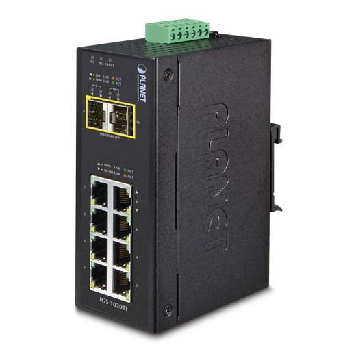 Pl-Igs-1020Tf Endüstriyel Tip Yönetilemeyen Switch (Industrial Unmanaged Switch)≪Br≫
8-Port 10/100/1000Mbps≪Br≫
2 X 1000Base-Sx/Lx/Bx Sfp/Mini-Gbıc Yuva (Port-9 Ve Port-10), 100Base-Fx Sfp Uyumlu≪Br≫
Ip30, -40~75 Derece C