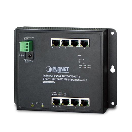 Pl-Wgs-4215-8T2S Endüstriyel Duvar Tip Yönetilebilir Switch (Industrial  Flat-Type Managed Switch)≪Br≫
8 X  10/100/1000T≪Br≫
2 X 100/1000X Sfp≪Br≫
L2/L4≪Br≫
Ip30, -40~75 Derece  C