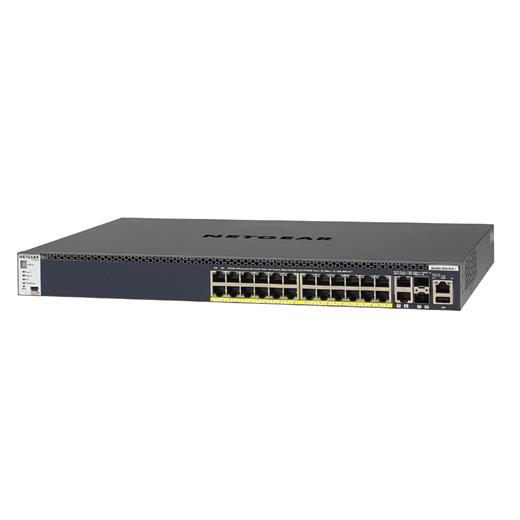Ng-Gsm4328Pb Stackable Managed Switch (M4300-28G-Poe+ 1000W Psu)≪Br≫
24 X 1G Poe+ (Poe Budget @ 110V Ac İn: 1 Psu Or 2 İn Rps Mode: 630 Watts, 2 Psus İn Eps Mode: 720 Watts)≪Br≫
2 X 10Gbase-T≪Br≫
2 X Sfp+ (1,000W Psu)