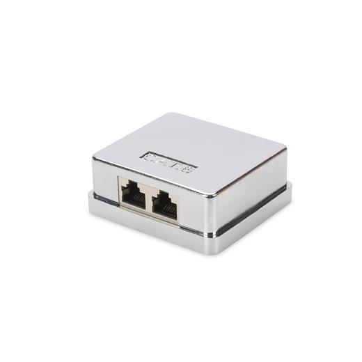 Dn-93711 Cat 6 Sıva Üstü 2’Li Kutu, Keystone Modül Dahil, Zırhlı/Shielded