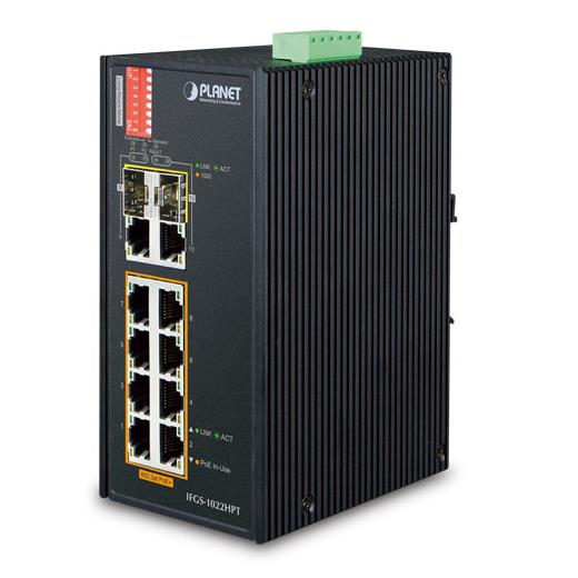 Pl-Ifgs-1022Hpt Endüstriyel Tip Yönetilemeyen Poe+ Switch (Industrial Unmanaged Poe+ Switch)≪Br≫
8-Port 10/100Tx Ieee 802.3At/Af Poe+ Injector (Port Başına 30.8 Watt) (Poe Güç Bütçesi Maks. 240 Watt)≪Br≫
2-Port 10/100/1000T≪Br≫
