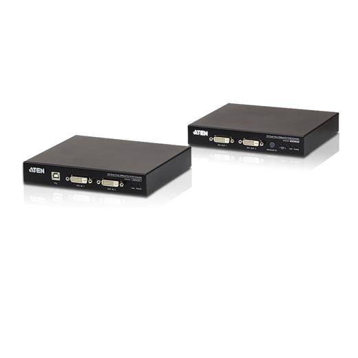 Aten-Ce624 Usb Dvı Dual View Hdbaset™ 2.0 Kvm (Keyboard/Video Monitor/Mouse) Mesafe Uzatma Cihazı (1920 X 1200 @100 M Ya Da 150M)≪Br≫ 
Usb Dvı Dual View Hdbaset™ 2.0 Kvm Extender (1920 X 1200 @100 M Or 150M)