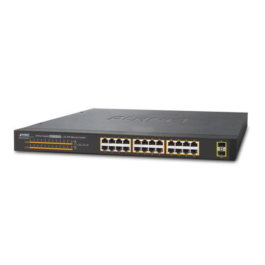 Pl-Gsw-2620Hp Yönetilemeyen Switch (Unmanaged Switch) ≪Br≫
24-Port 10/100/1000T 802.3At/Af Poe+ Injector (Port Başına 30.8 Watt) (Poe Güç Bütçesi Maks. 220 Watt)≪Br≫
2 X 1000Base-X Mini-Gbıc/Sfp Yuva