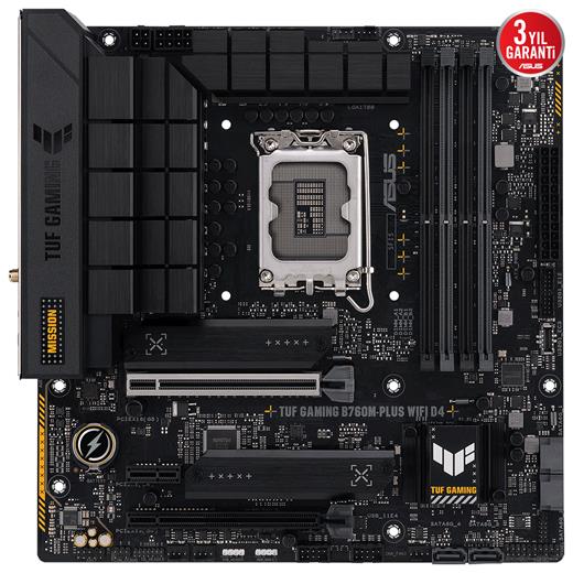 Asus Tuf Gamıng B760M-Plus Wıfı D4 5333Mhz(Oc) M.2 Wifi Matx 1700P
