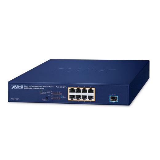 Pl-Mgs-910Xp 8-Port 10/100/1000/2500T 802.3At Poe+ + 1-Port 10G Sfp+ Multigigabit Ethernet Switch (120 Watts)