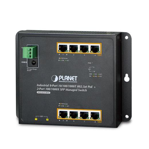 Pl-Wgs-4215-8P2S Endüstriyel Duvar Tip Yönetilebilir Switch  (Industrial  Flat-Type Managed Switch)≪Br≫
8 X  10/100/1000T 802.3At/Af Poe+ Injector (Poe Güç Bütçesi Maks.200 Watt)≪Br≫
2 X 100/1000X Sfp≪Br≫
L2/L4≪Br≫
Ip30, 