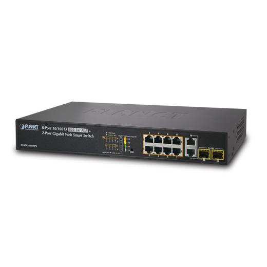 Pl-Fgsd-1008Hps Fast Ethernet Poe Websmart Switch≪Br≫
8-Port 10/100Tx 802.3At/Af Poe+ Injector (Port Başına 30.8 Watt) (Poe Güç Bütçesi Maks. 125 Watt)≪Br≫
2-Port 10/100/1000Base-T≪Br≫
2-Port Gigabit Tp/Sfp Paylaşımlı, Port-9 Ve