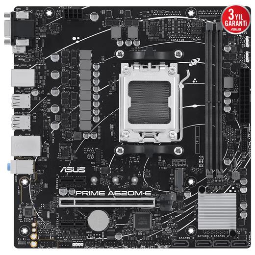 Asus Prıme A620M-E Ddr5 6400+(Oc) Hdmı Vga M.2 Am5