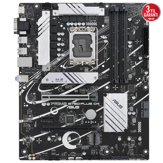 Asus Prıme B760-Plus D4 5066Mhz(Oc) M.2 Atx 1700P