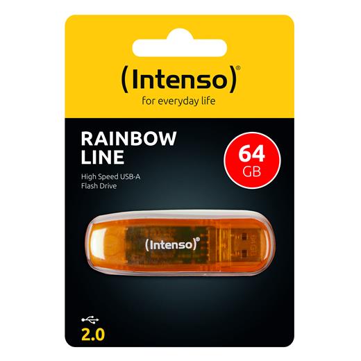 64Gb Usb2.0 3502490 Rainbow Line Intenso