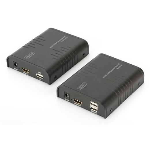 Ds-55202 Digitus Ip Hdmı Kvm (Keyboard/Video Monitor/Mouse) Sinyal Uzatma Cihazı, Alıcı (Receiver) Ve Verici (Transmitter) Birim Dahil, 120 Metre, Usb Konsol, Maksimum Çözünürlük 1080P≪Br≫Digitus Hdmı Kvm Extender Over Ip, Set