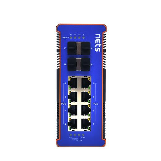 Ne-Is3-8Gp4Gs-240 Nets L3 Yönetilebilir Endüstriyel Switch≪Br /≫
8X 10/100/1000Baset Poe+ Port ≪Br /≫
Ieee 802.3At/Af (Port Başına 30W, 240W Poe Bütçesi)≪Br /≫
4X 1G Sfp Yuvası≪Br /≫
48V-55V Dc Input≪Br /≫
Ip40 Alü