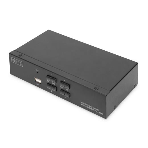 Ds-12880 Digitus 4 Port Usb 2.0 Hdmı Tek Ekran Bağlantılı, 4K, Kvm (Keyboard/Video Monitor/Mouse) Periferi (Çevre Cihazlarla (Usb) Bağlantı Kurabilir) Switch, Kvm Bağlantı Kablosu Ürün Beraberinde Gelmektedir≪Br≫
Digitus 4 Port Usb 2.0 Hdmı S