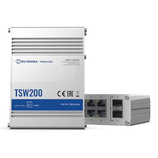 Te-Tsw200 Endüstriyel Yönetilemeyen Poe+ Gigabit Switch (Industrial Unmanaged Poe+ Gigabit Switch)≪Br≫
8 X 10/100/1000 Ieee 802.3At/Af Poe+ Port (Port 1 - 8) (Port Başına 30 Watt) (Poe Güç Bütçesi Maks. 240 Watt)≪Br≫
2 X Sfp Port