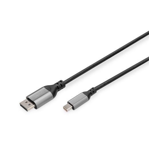 Db-340106-010-S Dıgıtus Mini Dp To Dp, 8K@60Hz, Mini Dp To Dp; Dp 1.4 Alu Housing; Black; 1M