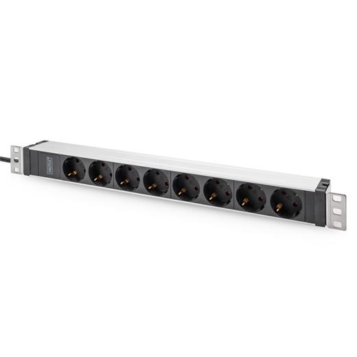 Dn-95428 Dıgıtus Socket Strip With Aluminum Profile, 8-Way Safety Socket, 2 M Cable, Iec C20 Plug