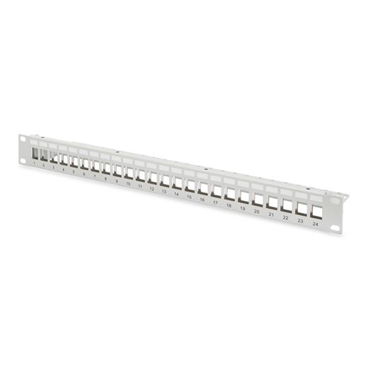 Dn-91410 Digitus 24 Port Boş Patch Panel, Zırhlı, 1U Yüksekliğinde, Gri Renk 