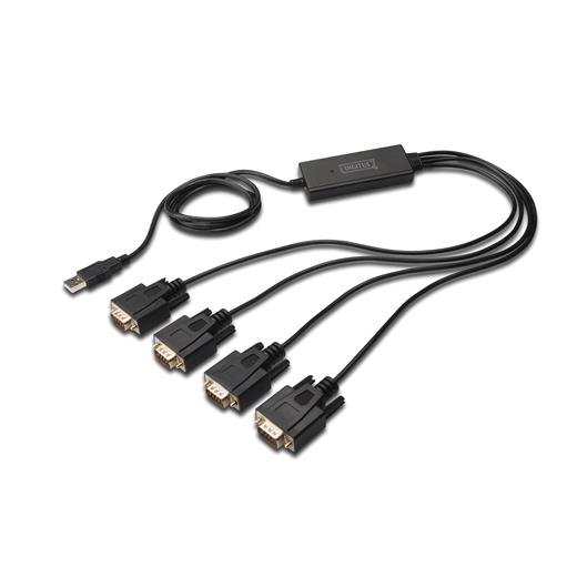 Da-70159 Digitus Usb 2.0 ≪-≫ 4 X Rs232 (Seri) Çevirici Kablosu, 1.5 Metre
