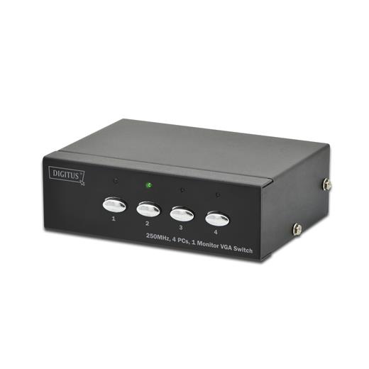 Ds-45100-1 Digitus 4’Lü Vga Seçici (Selector), 4 Giriş - 1 Çıkış, 1920 X 1080 Piksel 60Hz, 250Mhz