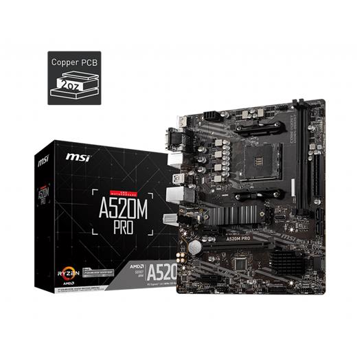 MSI A520M PRO DDR4 4600/1866Mhz M.2 MATX AM4
