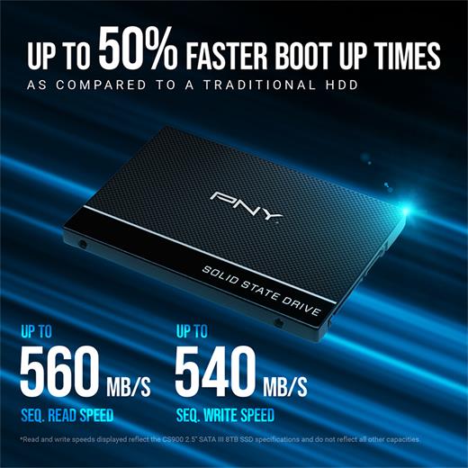 Pny Cs900 250Gb 535/500Mb/S 2,5
