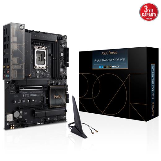 Asus Proart B760-Creator Wıfı Ddr5 Dp Hdmı 3Xm.2 Usb 3.2 Wifi Bt Rgb Lan Atx 1700P