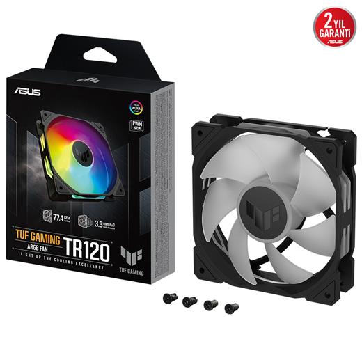 Asus Tuf Tr120 120Mm Argb Sıyah Kasa Fanı