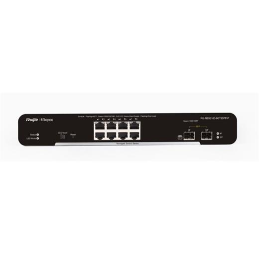 Ruijie-Reyee Rg-Nbs3100-8Gt2Sfp-P 8Xge-2Xge/Sfp Yönetilebilir 125W Poe Switch