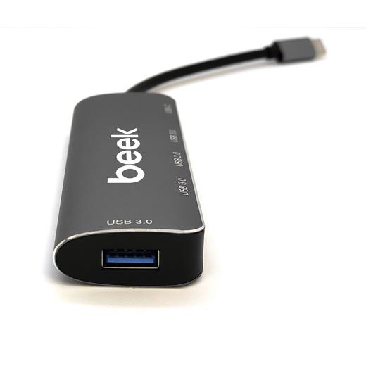 Beek 4 Port Usb Tip C Hub + Pd Ba-Usb-Hb3C-4A1C