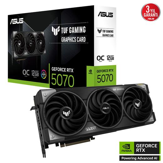 Asus Tuf Gamıng Geforce Rtx 5070 12Gb Tuf-Rtx5070-O12G-Gamıng Gddr7 Oc Edıtıon Gamıng Ekran Kartı
