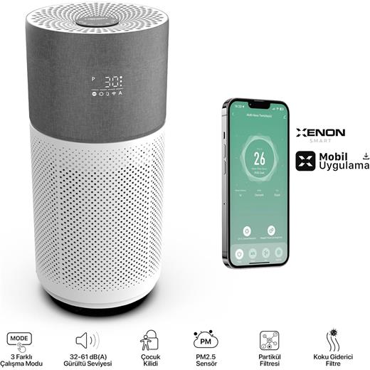 Xenon Smart X7420 M0 Akıllı Hava Temızleyıcı Grı