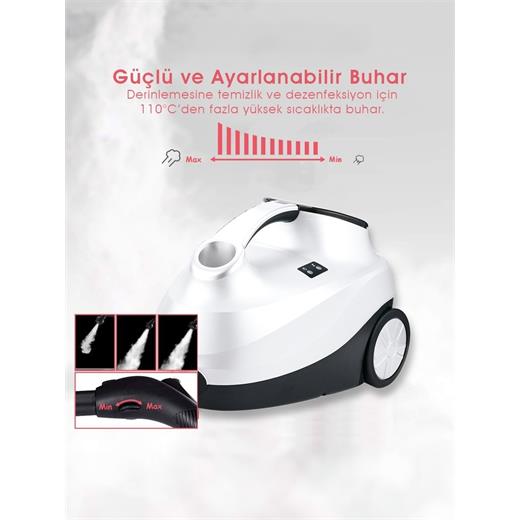 Pırantech Cb-107C 2000 W Beyaz Buharlı Temızleyıcı