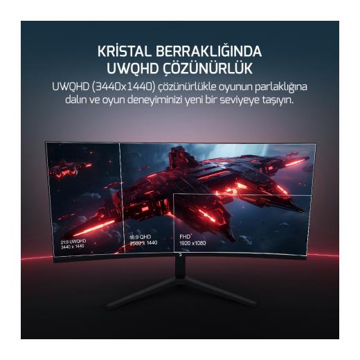 34 GAMEPOWER WQ34 CURVED 1MS 180Hz MONITOR