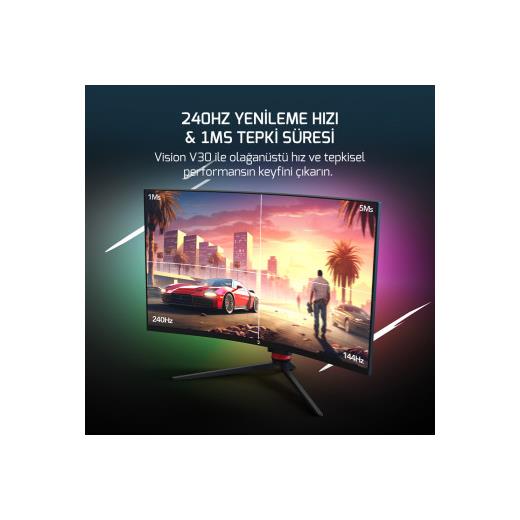 32 GAMEPOWER VISION V30 CURVED 1MS 240Hz MONITOR