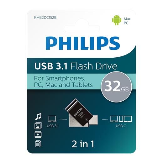 Phılıps 32Gb Usb3.1 Type-C 100/150 Mb/S Fm32Dc152B/00