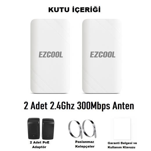 Ezcool Ez-W240An Dış Ortam (2.4Ghz 300Mbps 1Km) Access Point