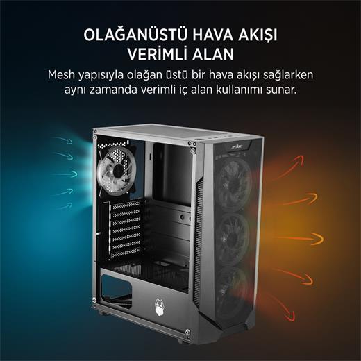 James Donkey Helıx H800 4Xrbw Atx 650W Gamıng Kasa