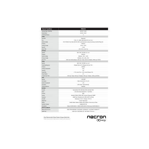 Necron Invt RM060/20 Modüler Kesintisiz Güç Kaynağı Hotswap Battery