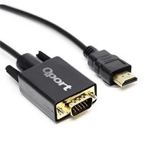 QPORT Q-HVG18 HDMI TO VGA ÇEVİRİCİ KABLO 1.8 MT - 1